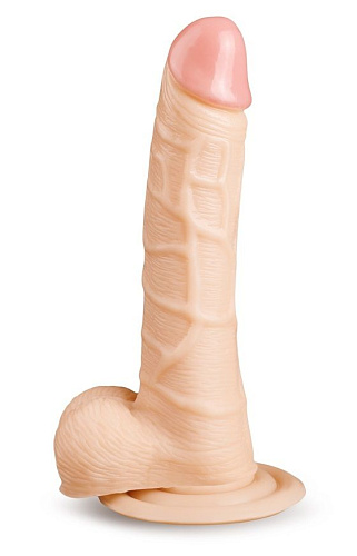 Телесный фаллоимитатор с рисунком вен Brazzers DWS014 (20,5 см)