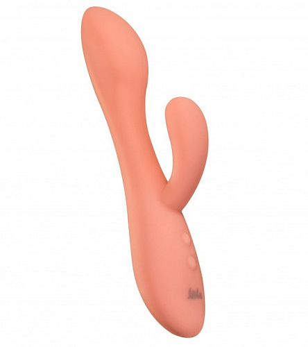 Розовый вибратор с клиторальным отростком Lola toys Shape of water Pearl 8684-00Lola (18,5 см)