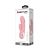 Нежно-розовый вибратор с клиторальным отростком Baile Carina BI-014534-1 (15,8 см)