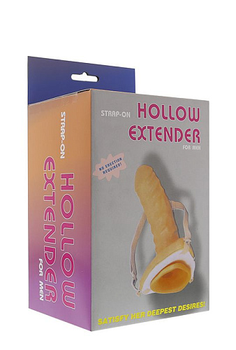 Полый телесный фаллопротез на ремнях Seven Creations 3042 BX GP