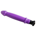 Фиолетовый вибромассажёр из стекла с закруглённой головкой Джага-Джага GV-002 (20 см)