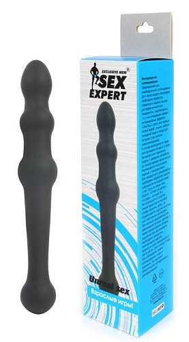 Чёрный анальный стимулятор Bior toys SEM-55097 (19 см)