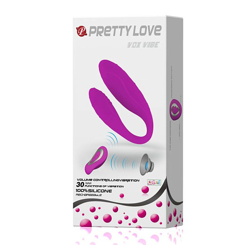 Лиловый вибратор для двоих с дистанционным управлением Baile Vox Vibe BI-014210
