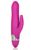 Розовый вибромассажёр с клиторальной стимуляцией California Exotic Novelties Turn it Up! 7-Function Silicone Massager SE-0732-50-3 (20,3 см)