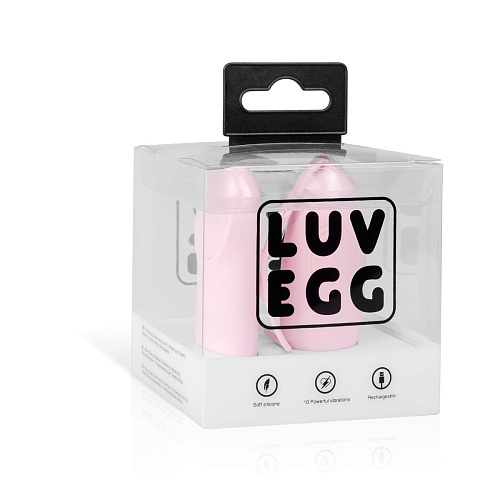 Нежно-розовое виброяйцо с пультом ДУ EDC Wholesale LUV EGG LUV001PNK