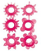Набор из 6 розовых эрекционных колец разной формы Bior toys MD-33005