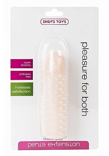 Телесная насадка с шипами Shots Media BV Realistic Spikey SHT119SKN (13 см)