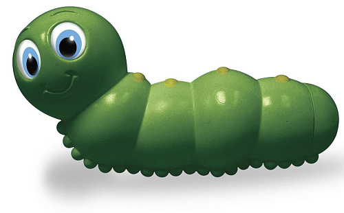 Зелёный вибратор-«гусеница» Big Teaze Toys I Rub My Wormie Green 10240
