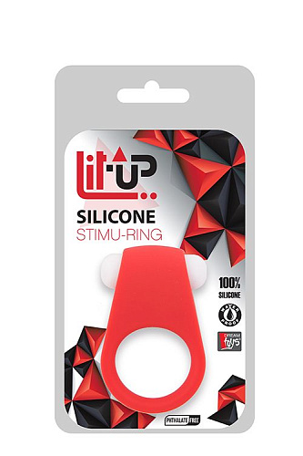 Красное эрекционное кольцо Dream Toys LIT-UP SILICONE STIMU RING 4 21161