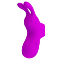 Лиловый мини-вибратор на пальчик Baile Finger Bunny BI-014605