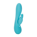Перезаряжаемый бирюзовый вибромассажер California Exotic Novelties Petite Rabbit SE-4460-12-3 (21 см)