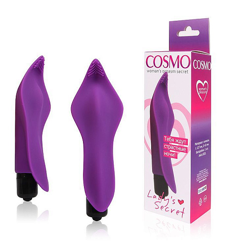 Фиолетовый ромбовидный силиконовый клиторальный стимулятор Bior toys CSM-23107