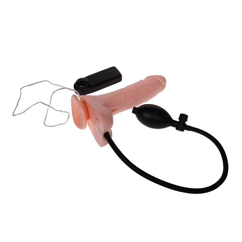 Реалистичный вибратор телесного цвета с функцией расширения Baile BW-008066AQ (19,3 см)