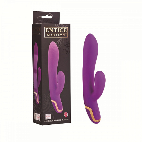 Лиловый вибратор с клиторальным стимулятором California Exotic Novelties Entice Marilyn SE-4735-10-3 (20 см)