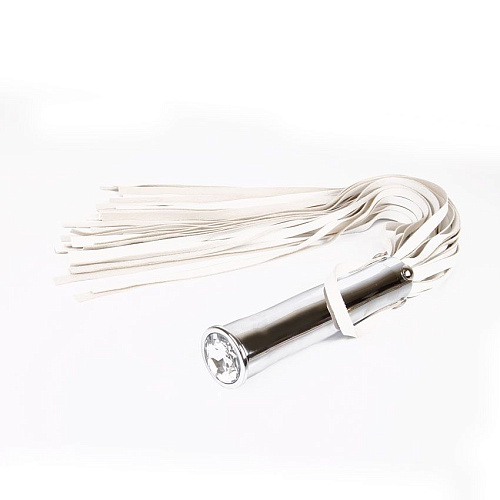 Белая плетка с прозрачным кристаллом на рукояти Bior toys Notabu NTB-80482 (58 см)