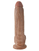 Кофейный фаллоимитатор-мулат Pipedream 9 Cock with Balls PD5508-22 (22,9 см)