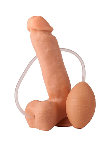 Телесный фаллоимитатор-реалистик с грушей LOVETOY (А-Полимер) 181500 (19 см)