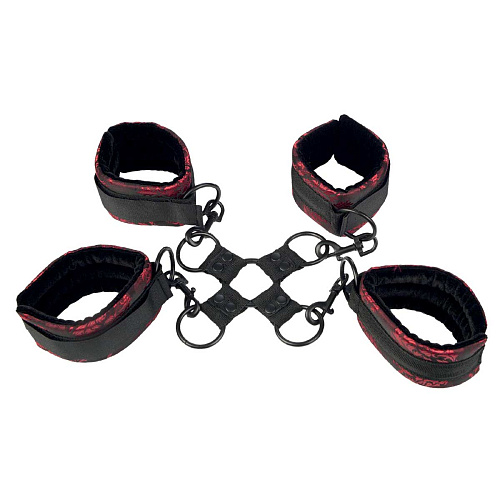 Атласные фиксаторы для рук и ног Scandal Hog Tie California Exotic Novelties SE-2712-40-3