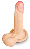 Телесный фаллоимитатор с подошвой-присоской Brazzers DWS005 (20 см)