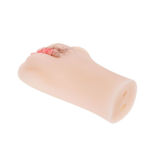 Мастурбатор-вагина телесного цвета с вибрацией и волосками Baile BEAUTY BM-009087