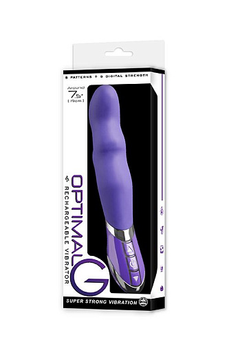Фиолетовый перезаряжаемый вибратор NMC OPTIMAL G 7.5INCH RECHARGEABLE VIBRATOR 111687 (19 см)