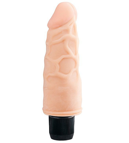 Реалистичный вибратор с венками телесного цвета Dream Toys REALSTUFF 5INCH VIBRATOR 20698 (13 см)