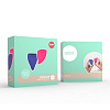 Набор менструальных чаш розового и синего цвета Fun Factory Fun Cup Explore Kit 95003 (размер S + L)