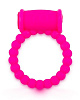 Розовое малоэластичное эрекционное кольцо с вибрацией Brazzers BRRF008S