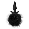 Силиконовая анальная пробка с чёрным заячьим хвостом Blush Novelties Bunny Tail Pom Plug BL-59215 (12,7 см)