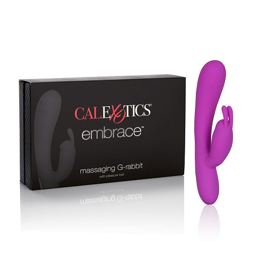 Фиолетовый перезаряжаемый вибромассажер California Exotic Novelties Embrace Massaging G-RabbitSE-4609-40-3