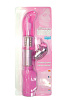 Розовый вибромассажёр с клиторальным стимулятором Seven Creations 05-220-C8-ALVSC (25 см)