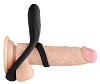 Чёрное двойное эрекционное виброкольцо Shots Media BV № 88 Vibrating Rechargeable Cock Ring SON088BLK