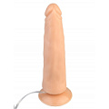 Реалистичный вибратор на присоске с выносным пультом телесного цвета Сумерки богов 104-03 CD DD (17 см)