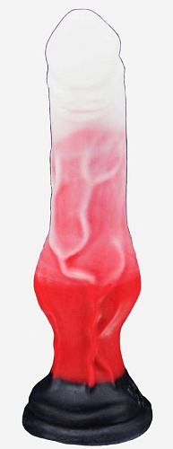 Бело-красный фаллоимитатор Erasexa «Оборотень» mini zoo118