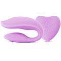 Фиолетовый вибратор для пар с двумя моторчиками LuxeLuv 2U violet