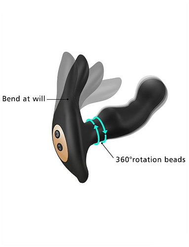 Чёрный массажёр простаты Winyi Charles WY0512-BLA (16,5 см)