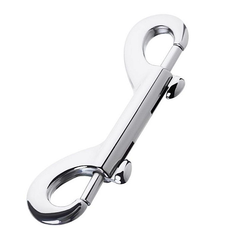 Серебристый двухсторонний карабин ToyFa Metal 712052