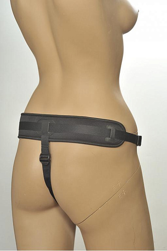 Чёрные трусики с плугом Kanikule Strap-on Harness Anatomic Thong KL-850502