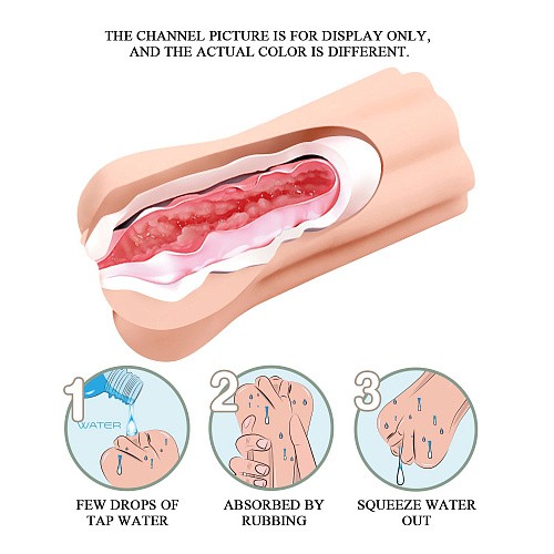 Мастурбатор-вагина телесного цвета с эффектом смазки Baile Crazy Bull  BM-009208K