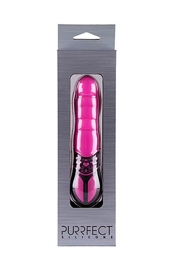 Розово-чёрный мини-вибратор Dream Toys PURRFECT SILICONE 10FUNCTION VIBE PINK 20966