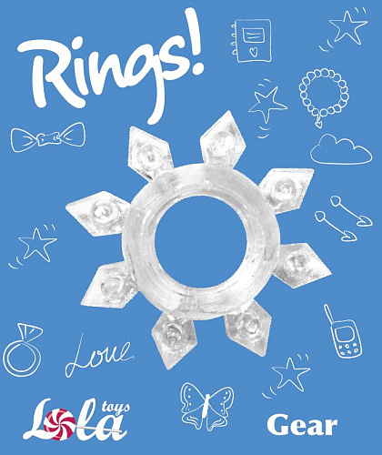 Прозрачное эрекционное кольцо Lola toys Rings Gear 0112-20Lola