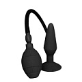 Чёрная анальная пробка с функцией расширения Dream Toys MENZSTUFF SMALL INFLATABLE PLUG 20836 (12,5 см)