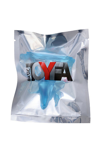 Голубая анальная втулка с ограничителем ToyFa 881304-6 (6,5 см)