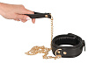 Чёрный кожаный ошейник с поводком Orion Leather Collar and Leash 20306671001