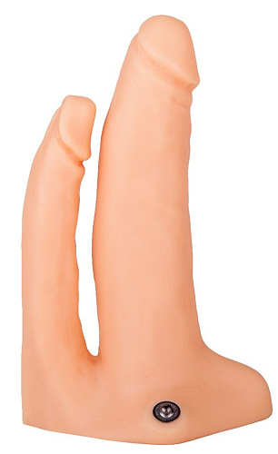 Анально-вагинальный телесного цвета фаллопротез на чёрной резинке №8 1005-08 BX DD