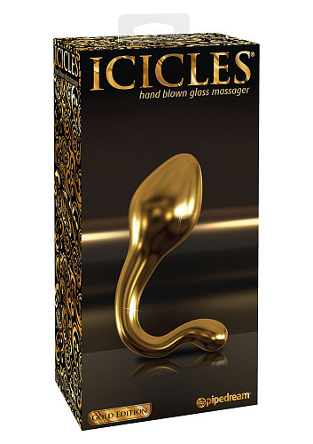 Золотистый анальный стимулятор из стекла Pipedream PD2990-27 (10,9 см)