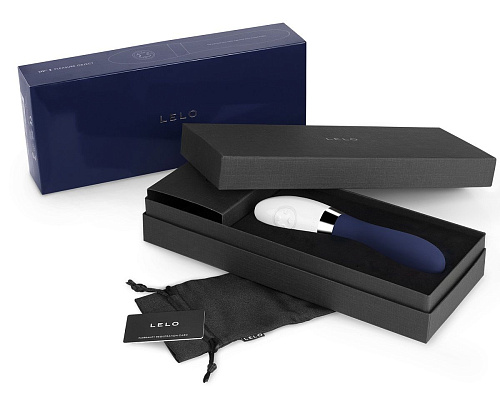 Тёмно-синий перезаряжаемый вибратор Lelo Liv 2 Blue LEL7923 (17,4 см)