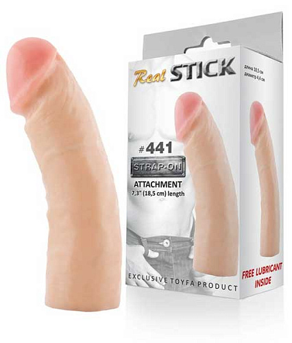 Фаллоимитатор-насадка телесного цвета ToyFa RealStick #441 964041 (18,5 см)
