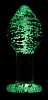 Прозрачная, светящаяся в темноте анальная пробка NS Novelties Glass Plug Large NSN-0490-31 (9,7 см)
