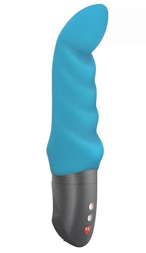 Бирюзовый вибратор с загнутым кончиком Fun Factory Abby G 07473 (18,9 см)